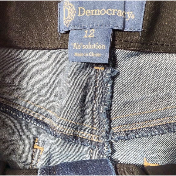 Democracy Ab Solution High Rise Denim Jeans Womens size 12 Dark Blue Stretch NWT - Picture 7 of 8